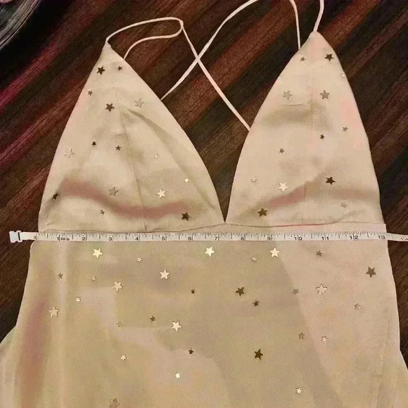 For Love & Lemons Twinkle Blush Pink Slip Backless Tank Midi Dress Size S EUC - Picture 14 of 16